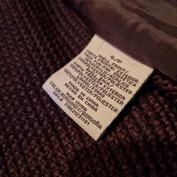 Boutique Debby Collection Faux Fur Open Front Vest Brown Burgundy Size S NWT - Picture 9 of 11